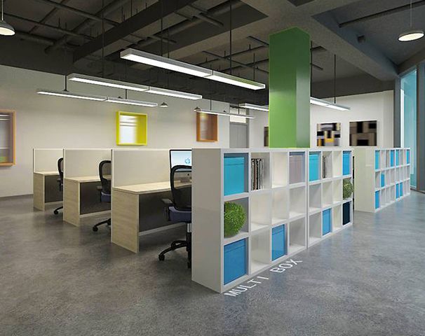 辦公室員工區(qū)域裝修設(shè)計(jì)實(shí)景圖