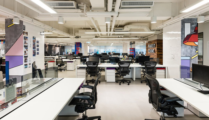 時尚、干練的上海辦公室裝修風格比較受歡迎